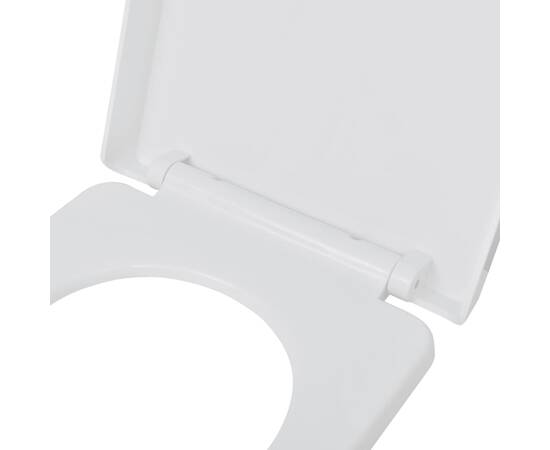 Capac wc, închidere silențioasă, eliberare rapidă, alb, pătrat, 5 image
