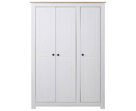 Șifonier cu 3 uși, alb, 118 x 50 x 171,5 cm, pin gama panama, 4 image