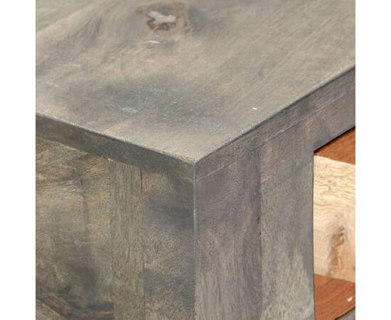 Masă consolă, gri, 86 x 30 x 76 cm, lemn masiv de mango, 2 image