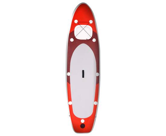 Set placă paddleboarding gonflabilă, roşu, 300x76x10 cm, 3 image