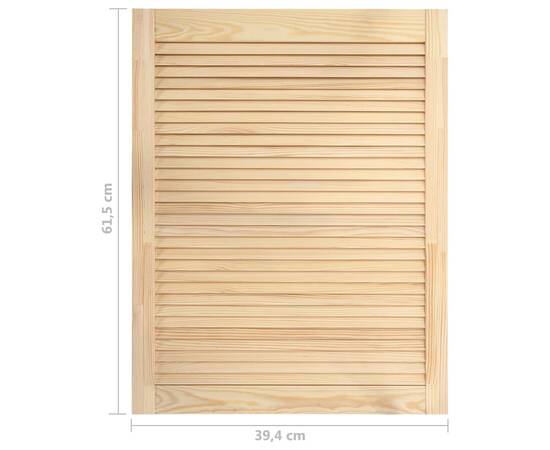 Uși lamelare, 2 buc., 61,5x39,4 cm, lemn masiv de pin, 7 image