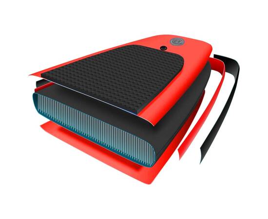 Set placă paddleboarding gonflabilă, roşu, 330x76x10 cm, 9 image