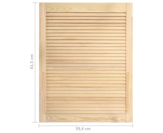 Ușă lamelară, 61,5x39,4 cm, lemn masiv de pin, 6 image
