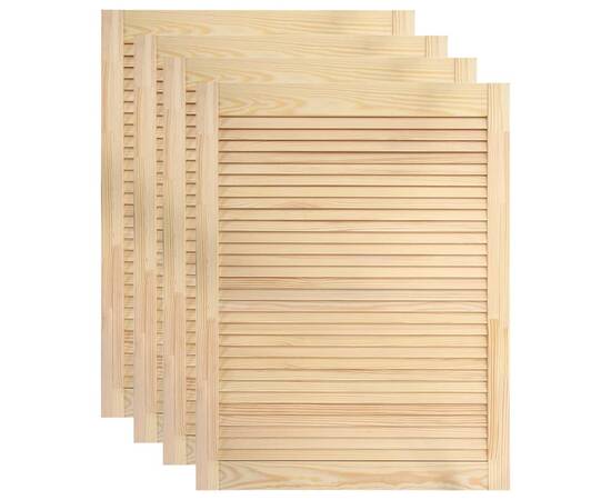 Uși lamelare, 4 buc., 69x49,4 cm, lemn masiv de pin, 2 image