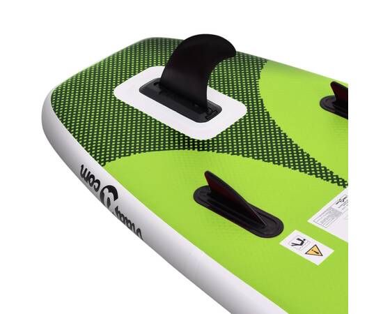Set placă paddleboarding gonflabilă, verde, 330x76x10 cm, 6 image