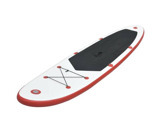 Set placă stand up paddle sup surf gonflabilă, roșu și alb, 2 image