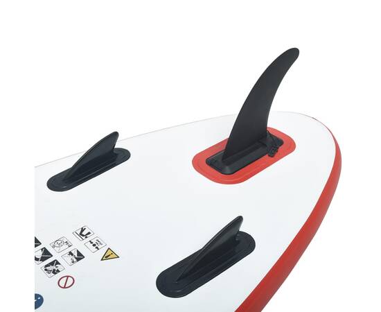 Set placă stand up paddle sup surf gonflabilă, roșu și alb, 5 image