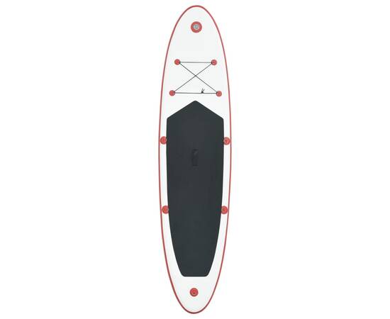 Set placă stand up paddle sup surf gonflabilă, roșu și alb, 3 image