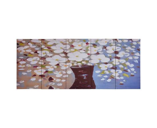 Set tablouri din pânză, vas cu flori, multicolor, 150 x 60 cm, 2 image