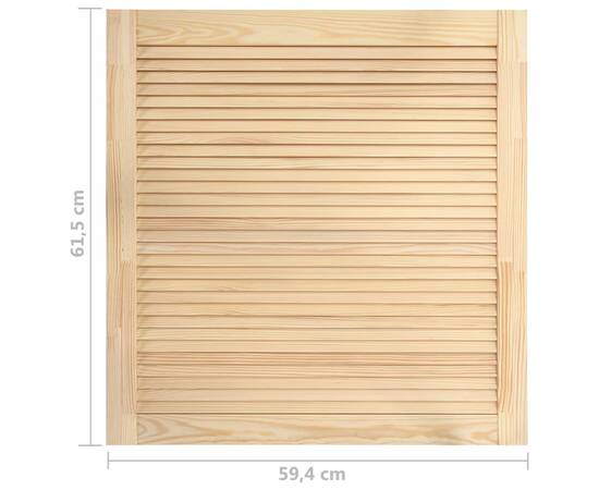 Ușă lamelară, 61,5x59,4 cm, lemn masiv de pin, 6 image