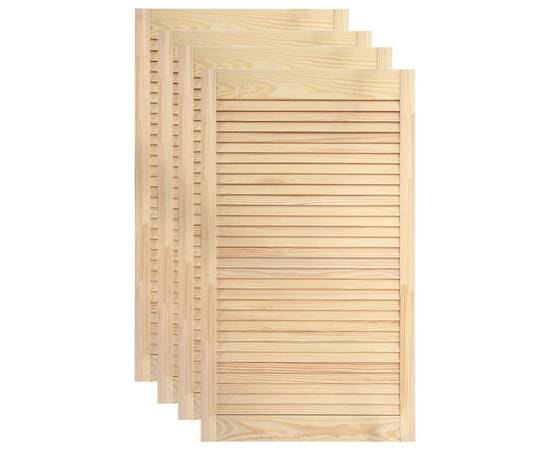Uși lamelare, 4 buc., 99,3x49,4 cm, lemn masiv de pin, 2 image