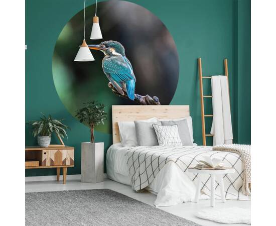 Wallart tapet în formă de cerc „the kingfisher”, 190 cm, 3 image