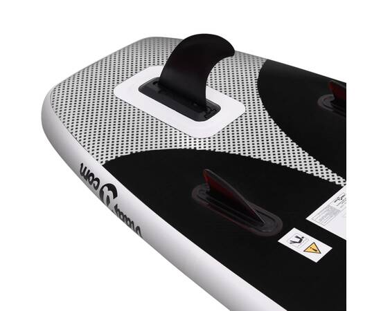 Set placă paddleboarding gonflabilă, negru, 300x76x10 cm, 6 image