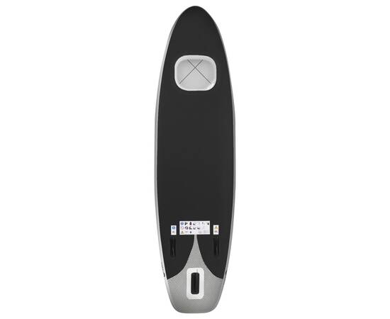 Set placă paddleboarding gonflabilă, negru, 300x76x10 cm, 4 image
