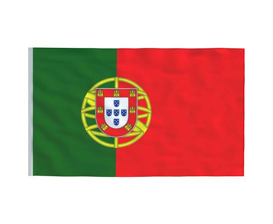 Steag portugalia și stâlp din aluminiu, 5,55 m, 4 image