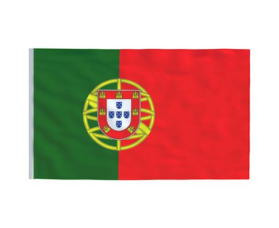 Steag portugalia și stâlp din aluminiu, 6,23 m, 4 image