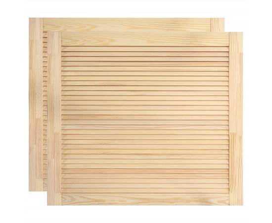 Uși lamelare, 2 buc., 39,5x49,4 cm, lemn masiv de pin, 2 image