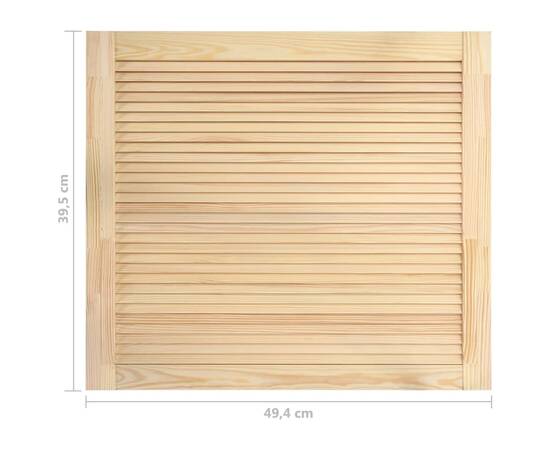 Uși lamelare, 2 buc., 39,5x49,4 cm, lemn masiv de pin, 7 image