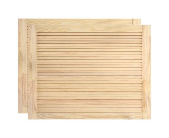 Uși lamelare, 2 buc., 39,5x59,4 cm, lemn masiv de pin, 2 image