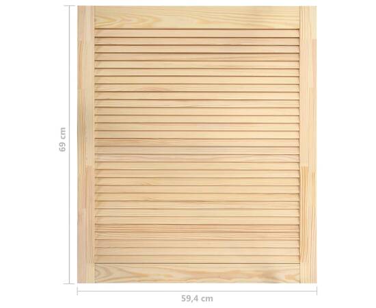 Uși lamelare, 4 buc., 69x59,4 cm, lemn masiv de pin, 7 image