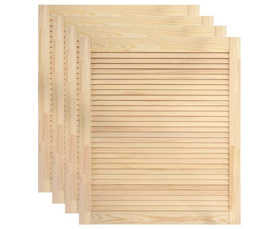 Uși lamelare, 4 buc., 69x59,4 cm, lemn masiv de pin, 2 image