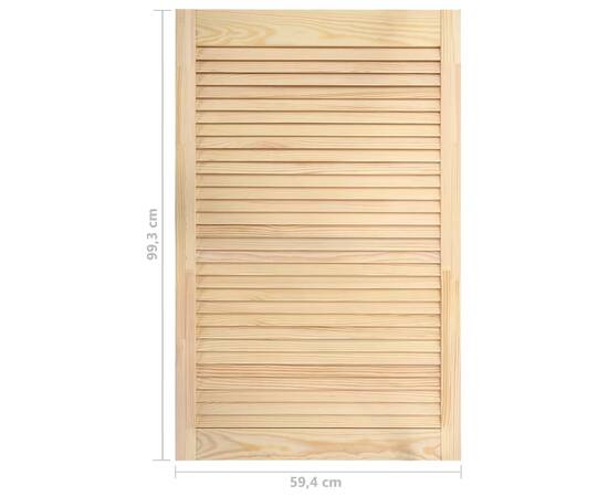 Uși lamelare, 4 buc., 99,3x59,4 cm, lemn masiv de pin, 7 image