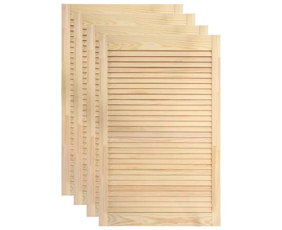 Uși lamelare, 4 buc., 99,3x59,4 cm, lemn masiv de pin, 2 image