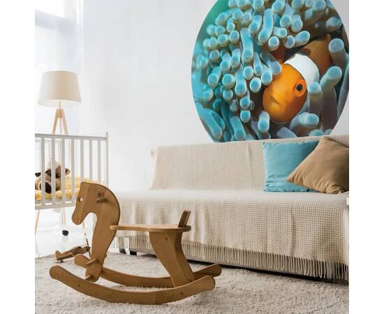 Wallart tapet în formă de cerc „nemo the anemonefish”, 190 cm, 3 image