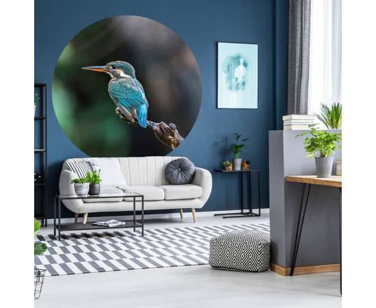 Wallart tapet în formă de cerc „the kingfisher”, 142,5 cm, 4 image