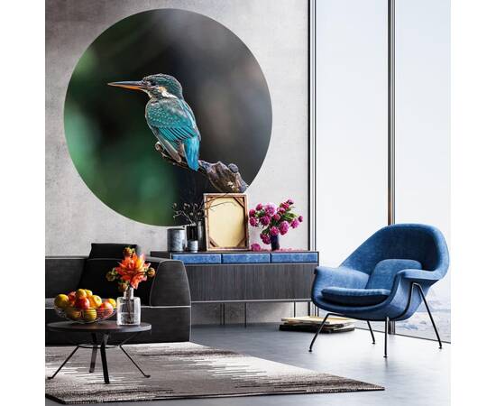 Wallart tapet în formă de cerc „the kingfisher”, 142,5 cm, 5 image