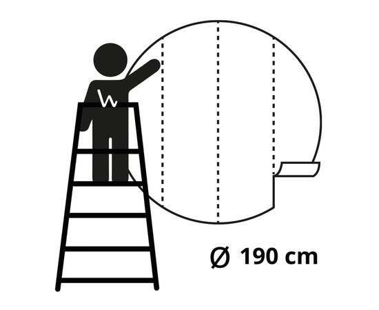 Wallart tapet în formă de cerc skyline by night, 190 cm, 6 image