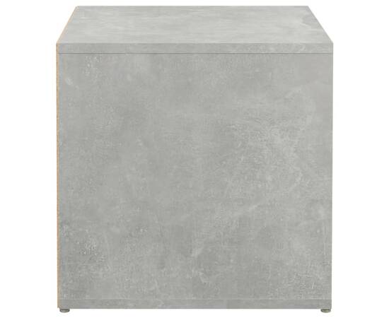 Cutie cu sertar, gri beton, 40,5x40x40 cm, lemn compozit, 8 image
