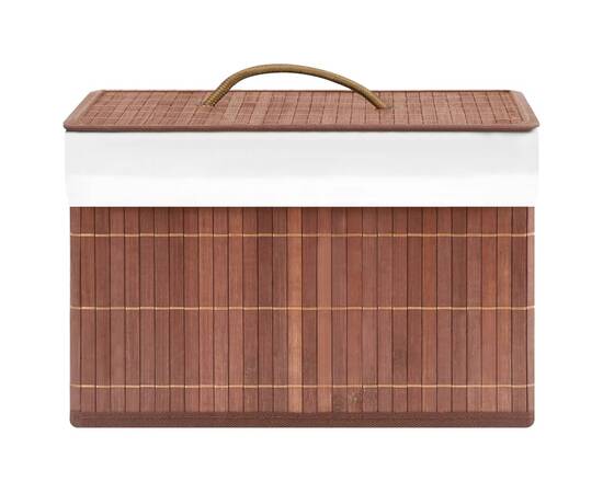 Cutii de depozitare, 4 buc., maro, bambus, 6 image