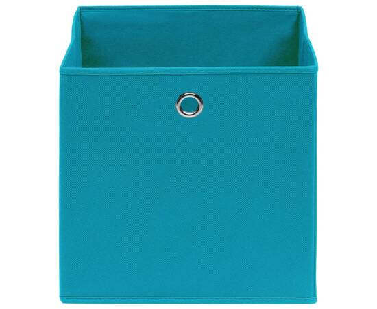 Cutii depozitare, 10 buc., bleu, 28x28x28 cm, material nețesut, 3 image