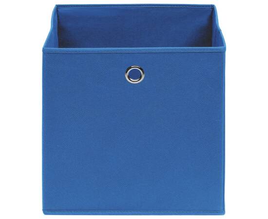 Cutii depozitare 10 buc. albastru 28x28x28 cm material nețesut, 3 image