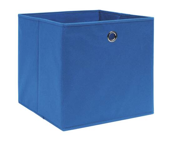 Cutii depozitare 10 buc. albastru 28x28x28 cm material nețesut, 2 image