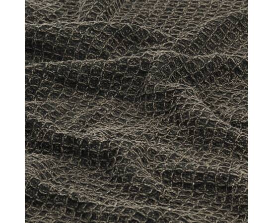 Pătură decorativă, antracit/maro, 125 x 150 cm, bumbac, 6 image