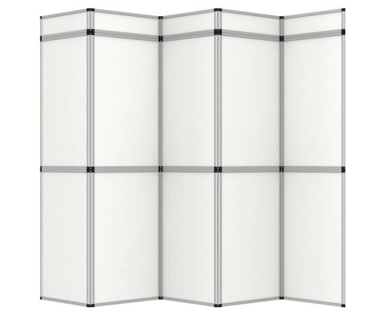 Perete de afișaj pliabil cu 15 panouri, alb, 302 x 200 cm, 3 image