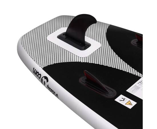Set placă paddleboarding gonflabilă, negru, 330x76x10 cm, 6 image