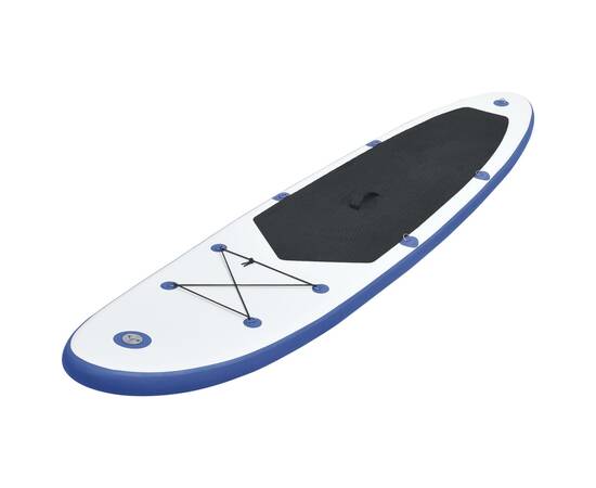 Set placă stand up paddle sup surf gonflabilă, albastru și alb, 2 image