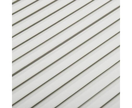 Ușă lamelară, alb, 69x59,4 cm, lemn masiv de pin, 5 image