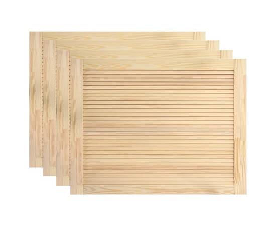 Uși lamelare, 4 buc., 39,5x59,4 cm, lemn masiv de pin, 2 image