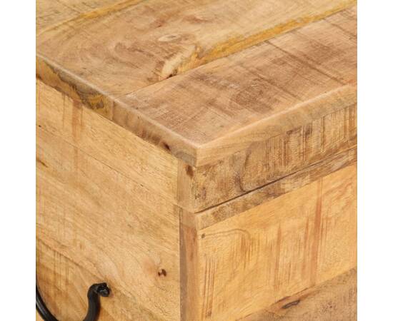 Cutie de depozitare, 39x28x31 cm, lemn masiv de mango, 5 image