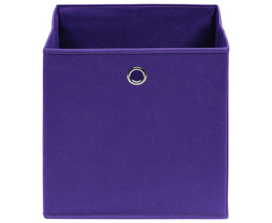 Cutii depozitare, 10 buc., violet, 32x32x32 cm, textil, 3 image