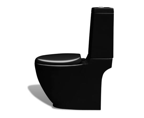 Set de toaletă & bideu, negru, ceramică, 5 image