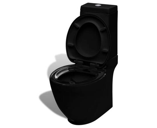 Set de toaletă & bideu, negru, ceramică, 6 image