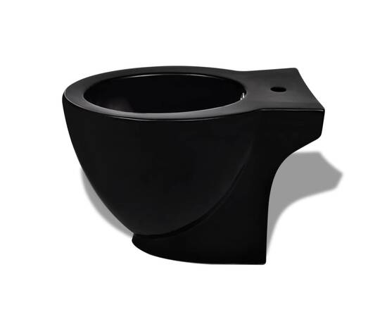 Set de toaletă & bideu, negru, ceramică, 10 image