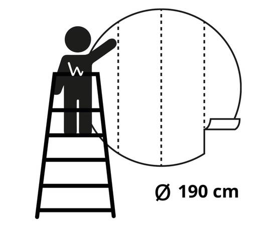 Wallart tapet în formă de cerc „beachlife”, 190 cm, 6 image