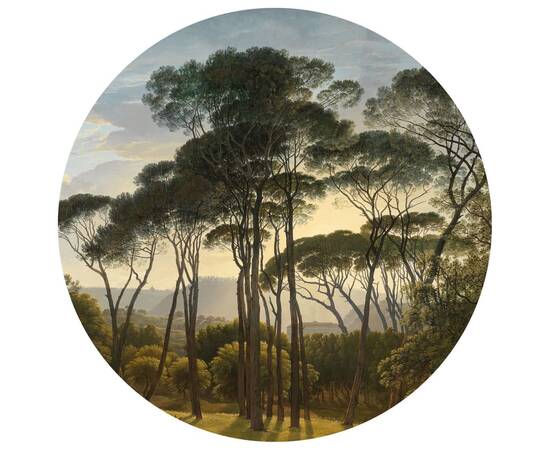 Wallart tapet în formă de cerc „umbrella pines in italy”, 190 cm, 2 image