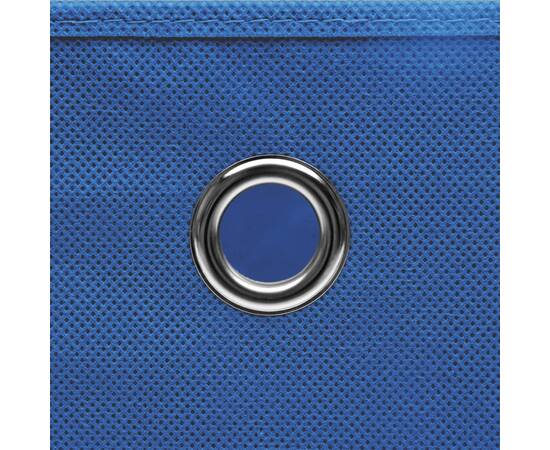 Cutii depozitare cu capac, 4 buc., albastru, 28x28x28 cm, 5 image
